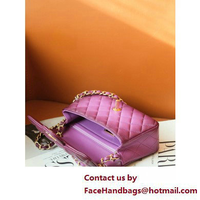 Chanel Gradient Lambskin  &  Gold-Tone Metal Small Classic Flap Handbag Purple 2025